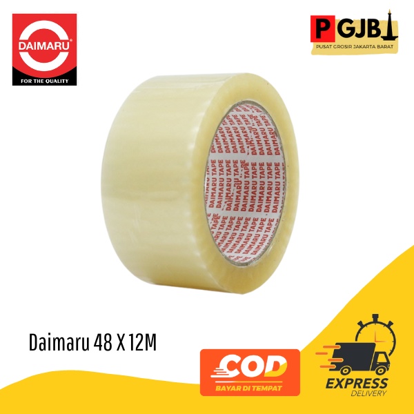 

1 Roll Lakban Daimaru Tape Isolasi Bening Coklat 2 Inch (48Mm) X 90 Yard