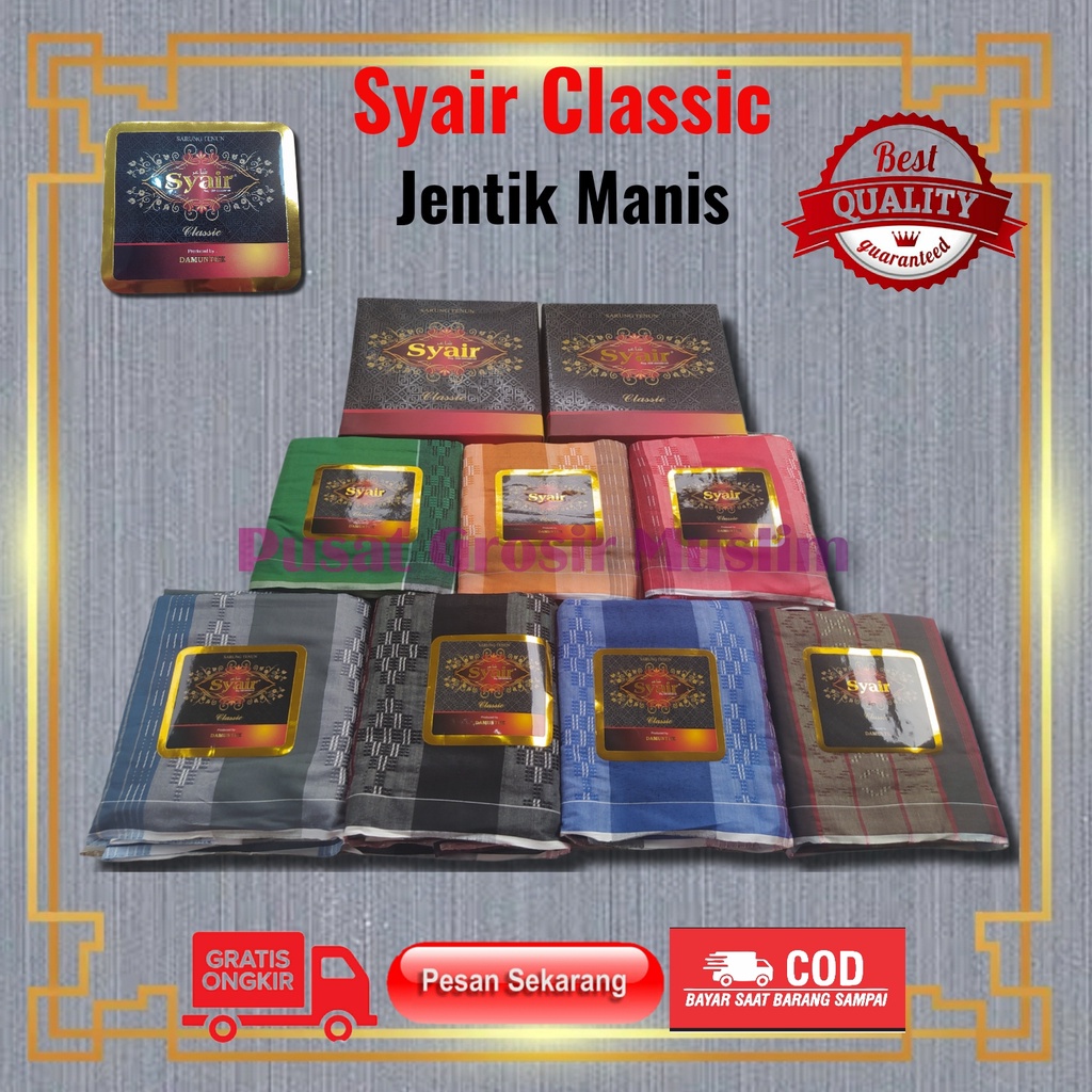 Sarung Syair Classic Sarung Murah Sarung Motif Kualitas Premium Jentik Manis