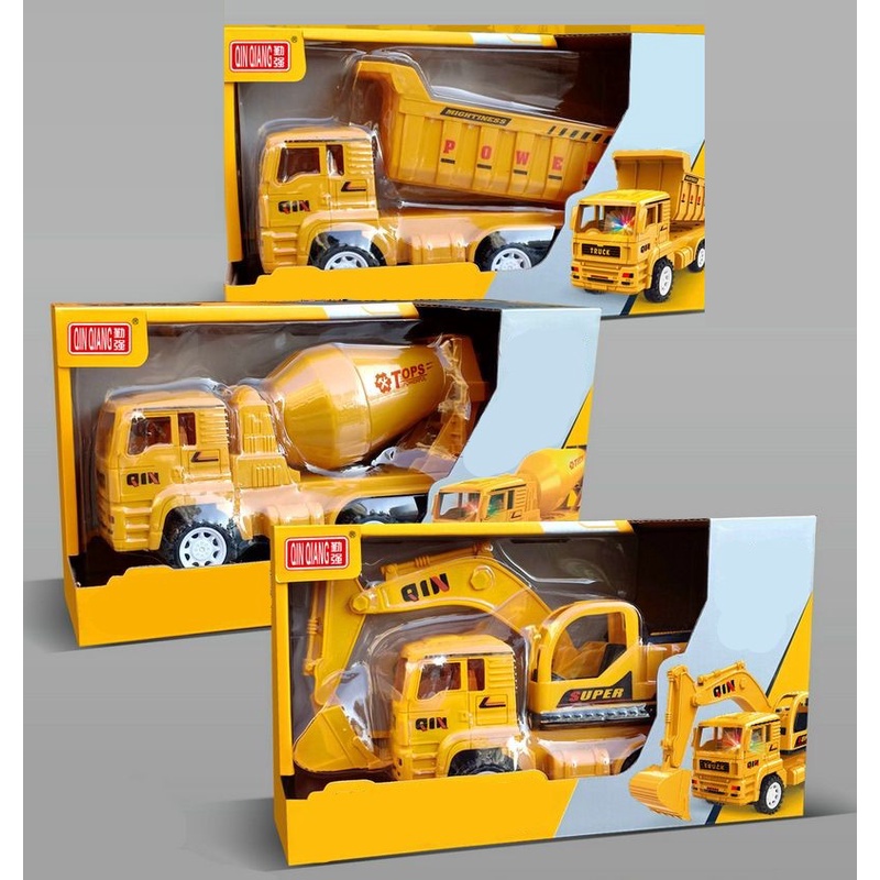 Mainan Anak CITY CONSTRUTION ELECTRIC TRUCK Mainan Truck B/O Diecast Engineering Truck Series Mainan Truk Anak