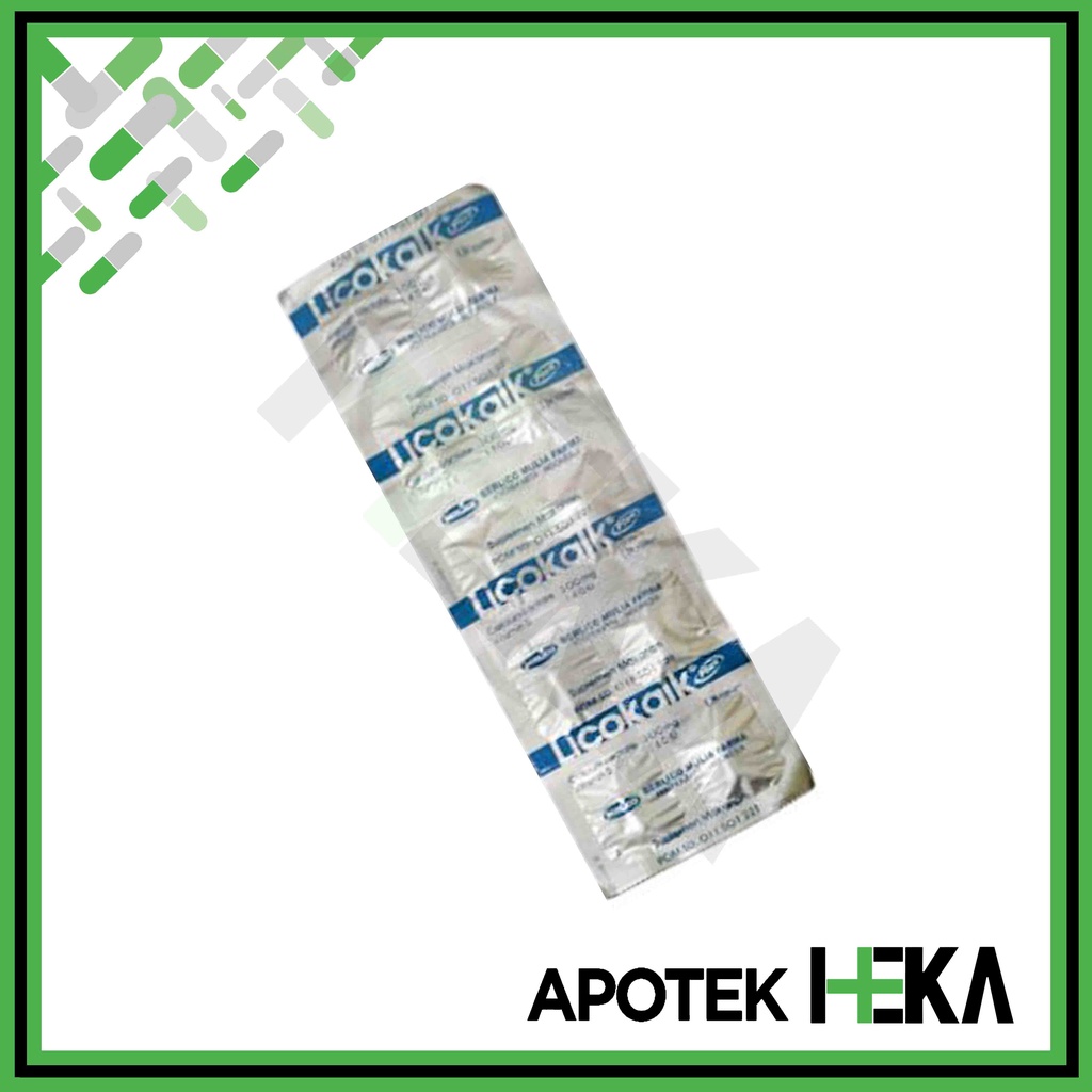 Licokalk Plus Strip isi 10 Tablet - Suplemen Kalsium Vitamin D (SEMARANG)