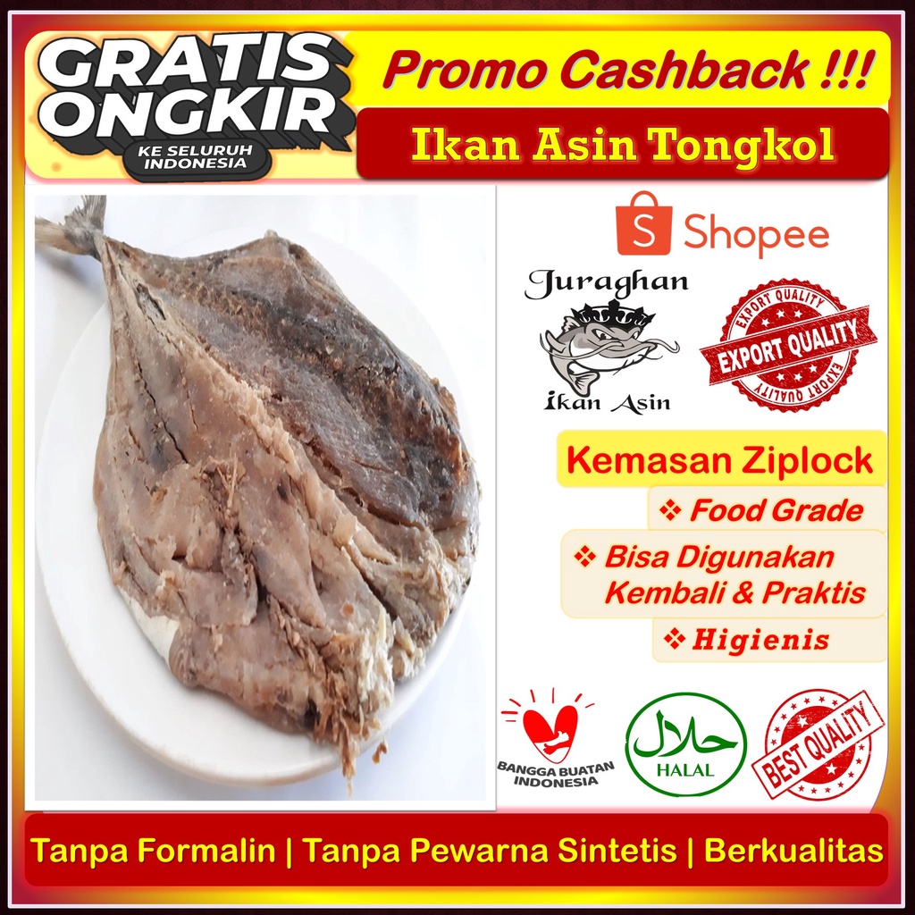 

Ikan Asin Tongkol TerEnak Higienis Kualitas Premium 500 Gr