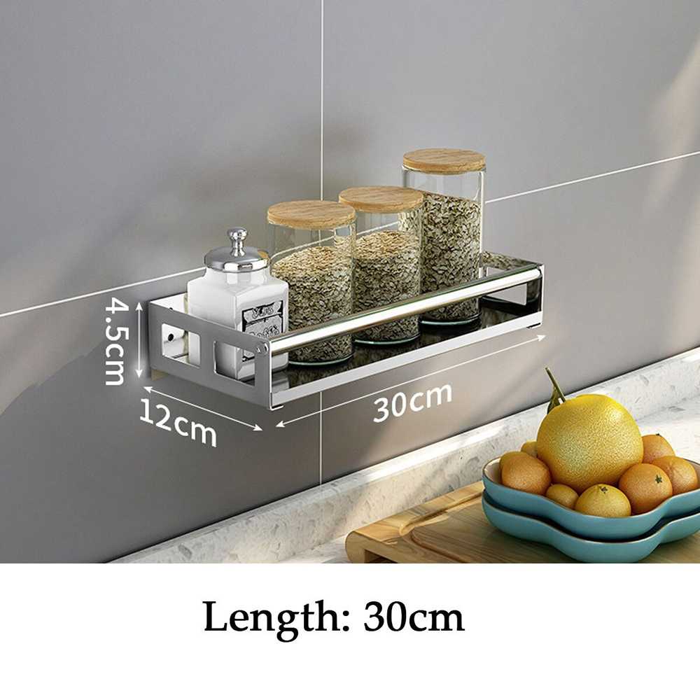 (BISA COD) FTIHSHP GREBON Rak Gantung Dapur Wall Mounted Stainless Steel - E010