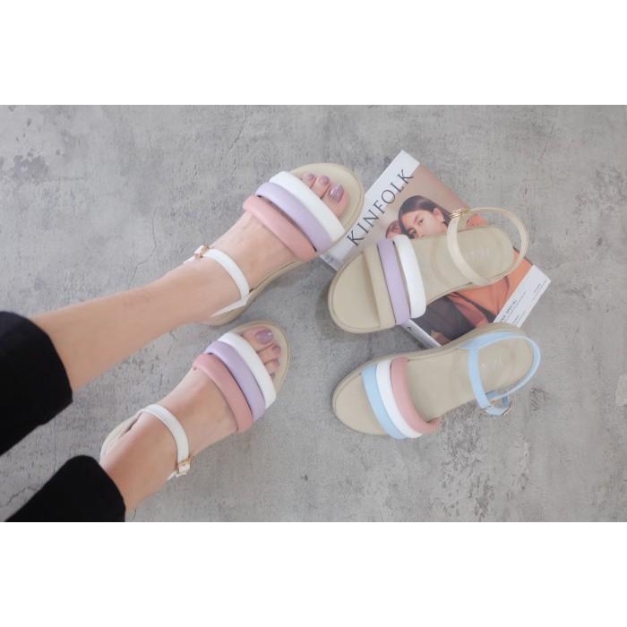 Terlaris Bluebells Sepatu Wedges Tali Wanita 3Cm -Bress