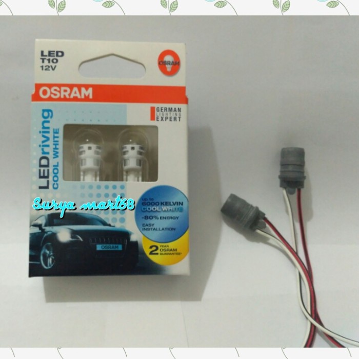 Lampu Senja / Plat Nomor / T10 / OSRAM 6000k bonus soket T10