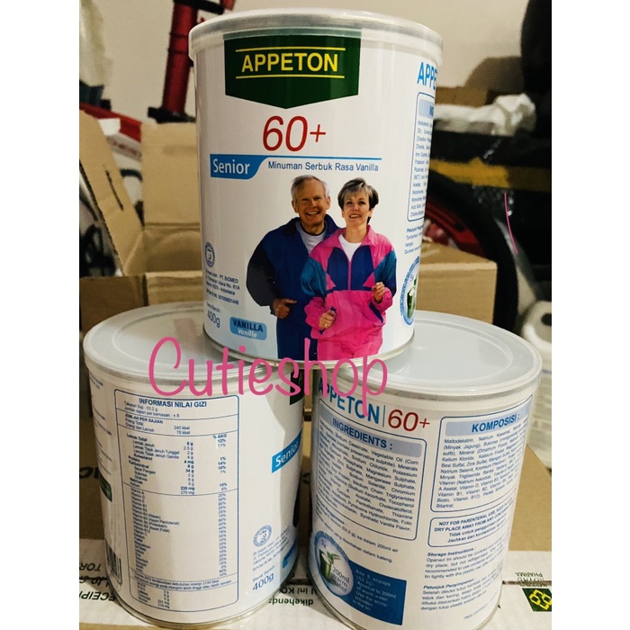 

Appeton 60+ 400 gram susu lansia susu orang tua vanila vanilla vanila