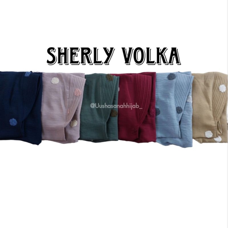 (De.al Hijab) SHERLY VOLKA •jilbab instan anak motif timbul•hijab instan cringkel embroidery