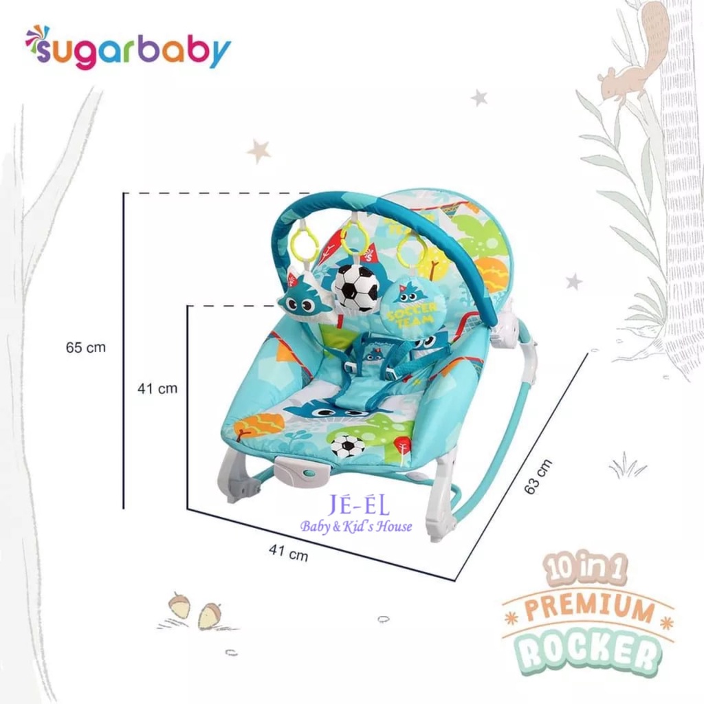 Sugar Baby New Premuim Bouncer 10 in 1 / Bouncer Bayi Premium Sugar Baby 10 in 1