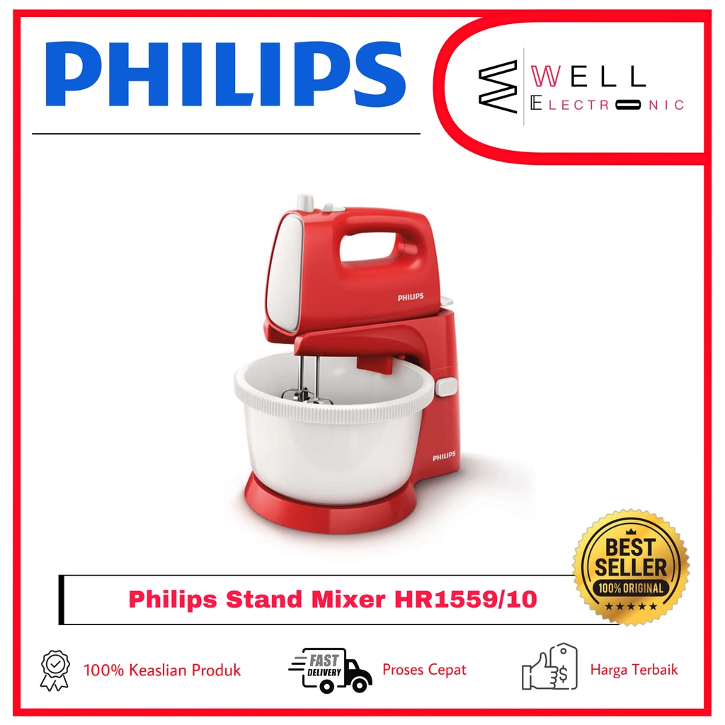 PHILIPS HR1559/10 HR1559/40 HR1559/50 Stand Mixer Com HR 1559