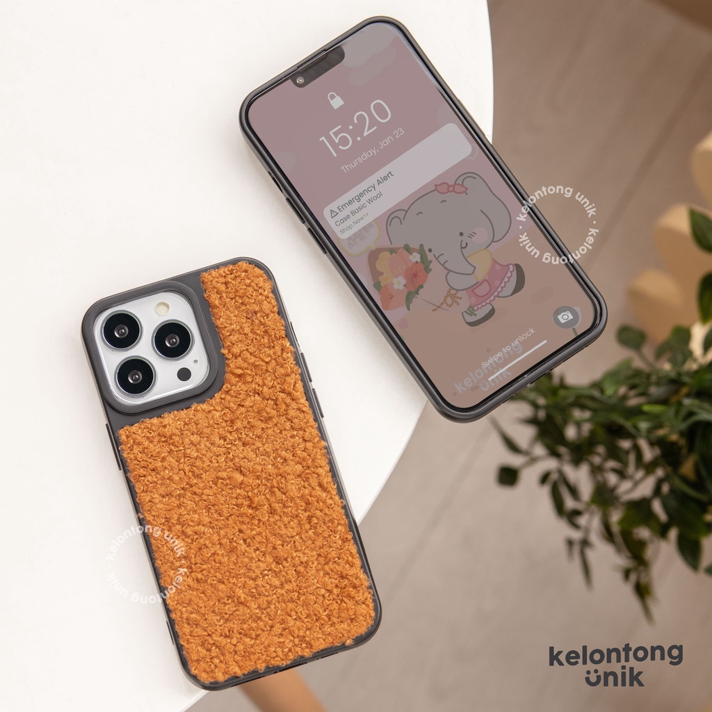 (Seri 1) For iPhone - Basic Wool Case/ Soft Case Bulu-Bulu