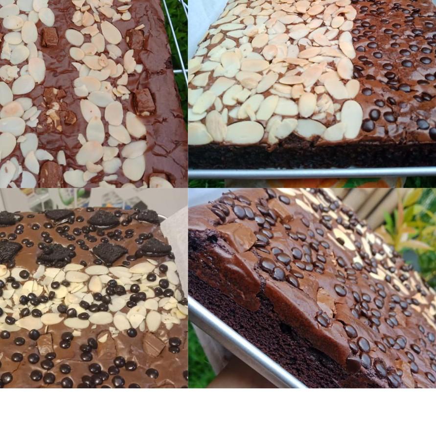 

℗ Fudgy / Fudge Brownies Shiny Crust (20x20 cm) - Ababakuki ♦