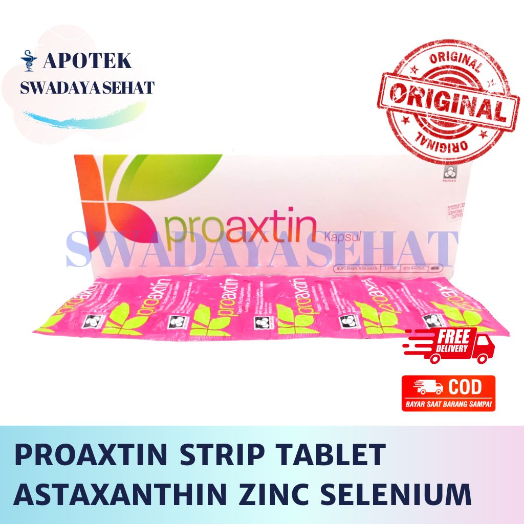 PROAXTIN STRIP TABLET - Astaxanthin Zinc Suplemen Kesehatan Jantung Mata Kulit