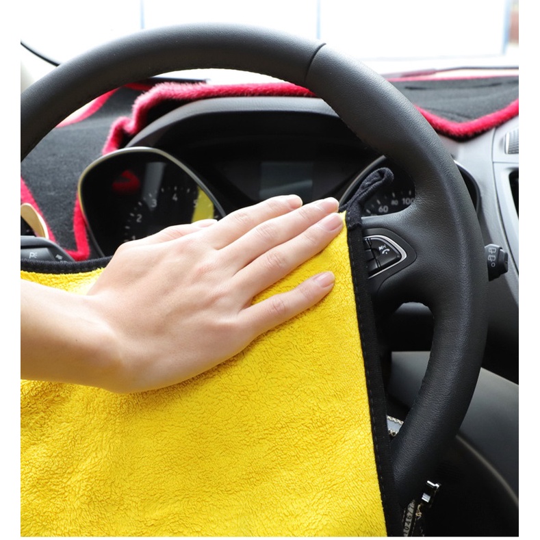 Retaily HL0468 Kain Lap Microfiber Serbaguna 30x30cm Kain Lap Mobil Motor 2 Sisi Multifungsi