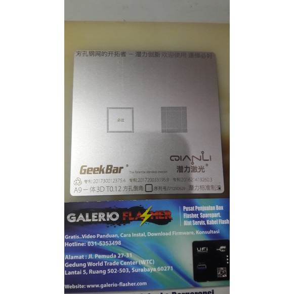CETAKAN IC PLATE BGA 3D CPU RAM A9 IPHONE 6S/6SP GEEK BAR QIANLI