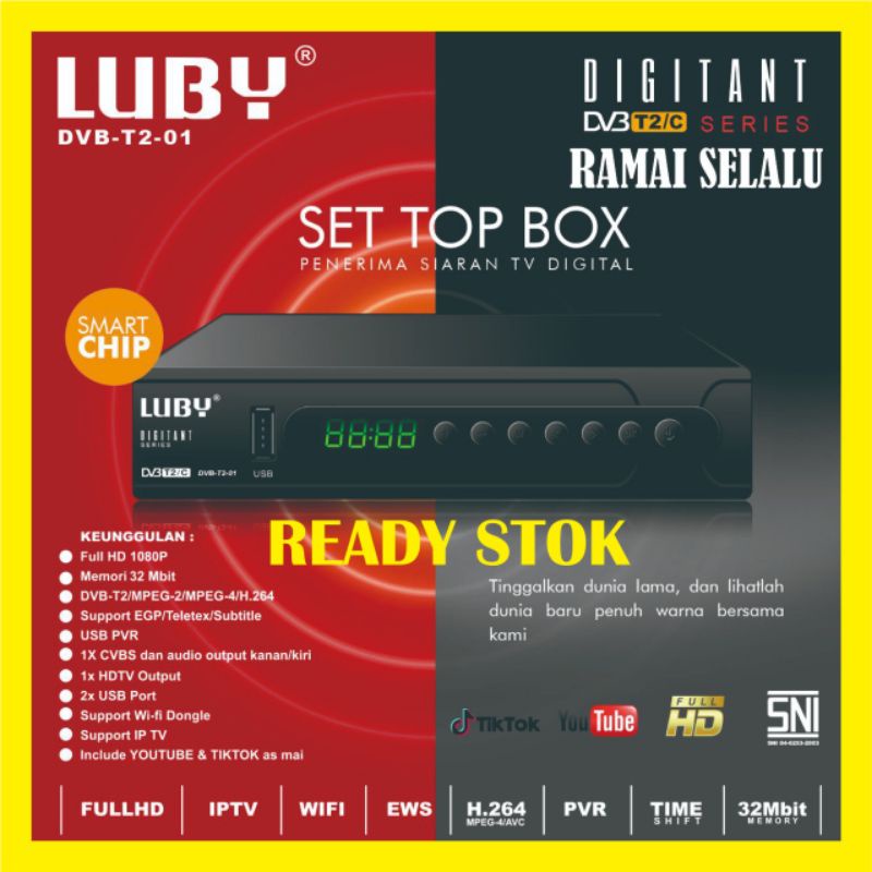 Set Top Box Luby DVB T2-01 Stb Luby ori