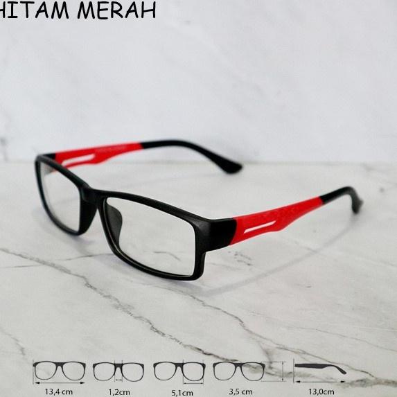 HARGA TERMURAAH Groovy Eyewear - Kacamata Arkha Kotak Lensa Minus Lensa Baca Anti Sinar Ultraviolet 