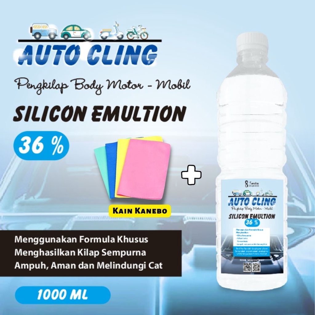 Silicon Emultion 36% Pengkilap Body Motor Mobil Dan Mobil Kemasan 1 Liter Pet