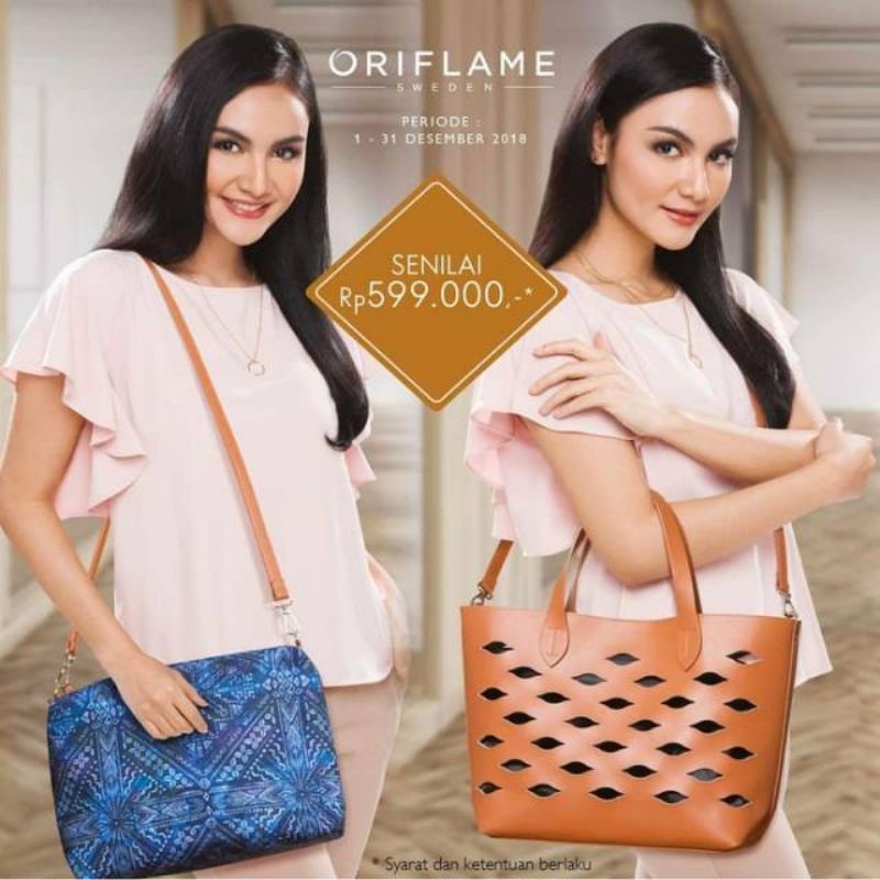batik 2 in 1 handbag oriflame / tas jinjing wanita / tas oriflame