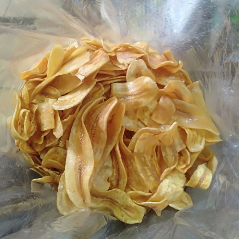 

keripik pisang panjang /kripik kepok pisang / keripik pisang 250 gr