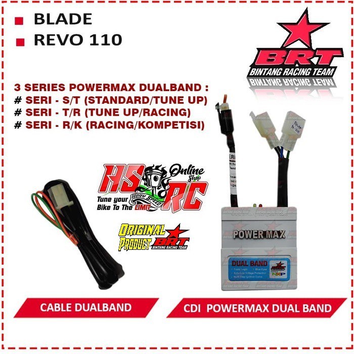 New Cdi Racing Brt Power Max Dual Band Honda Blade Revo 110 Harian
