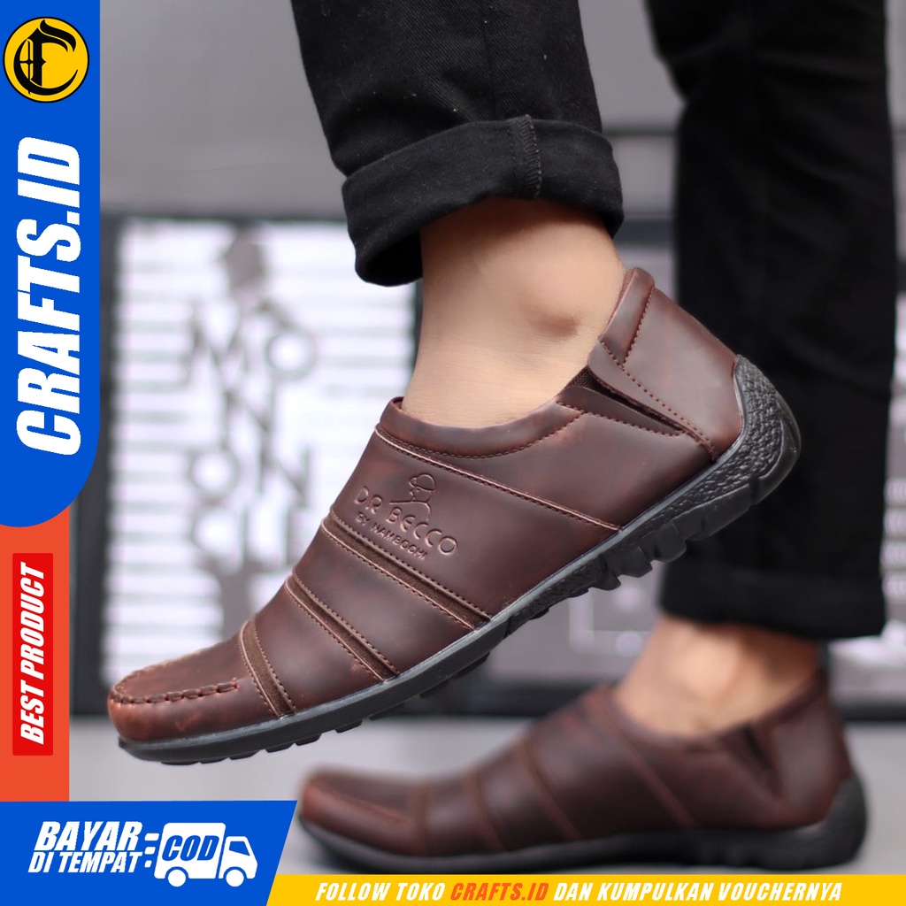 Sepatu Casual Slip On Kerja Pria Crafts Kitaro