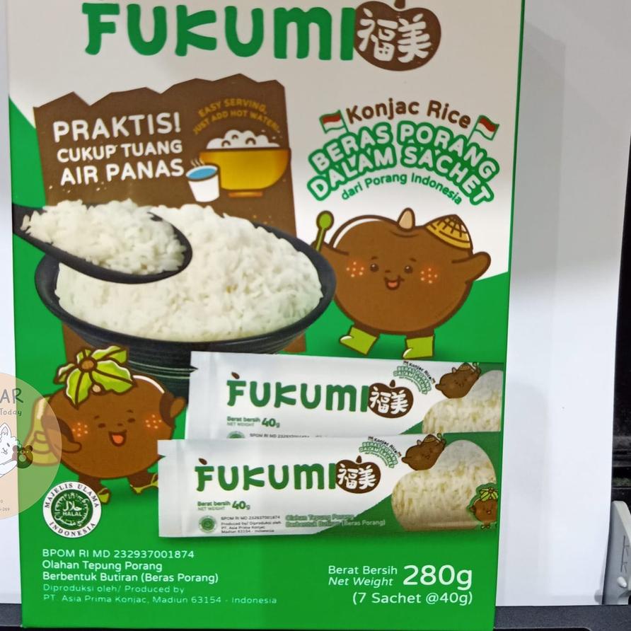

♛ FUKUMI BERAS PORANG BOX SACHET (7x @40 gram) ✸