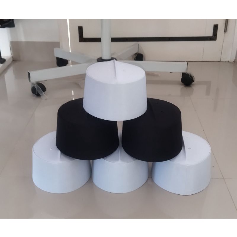 PECI KOPIAH PRIA ASSAGOFAH HITAM POLOS PECI HAJI ASSAGOFAH PUTIH POLOS