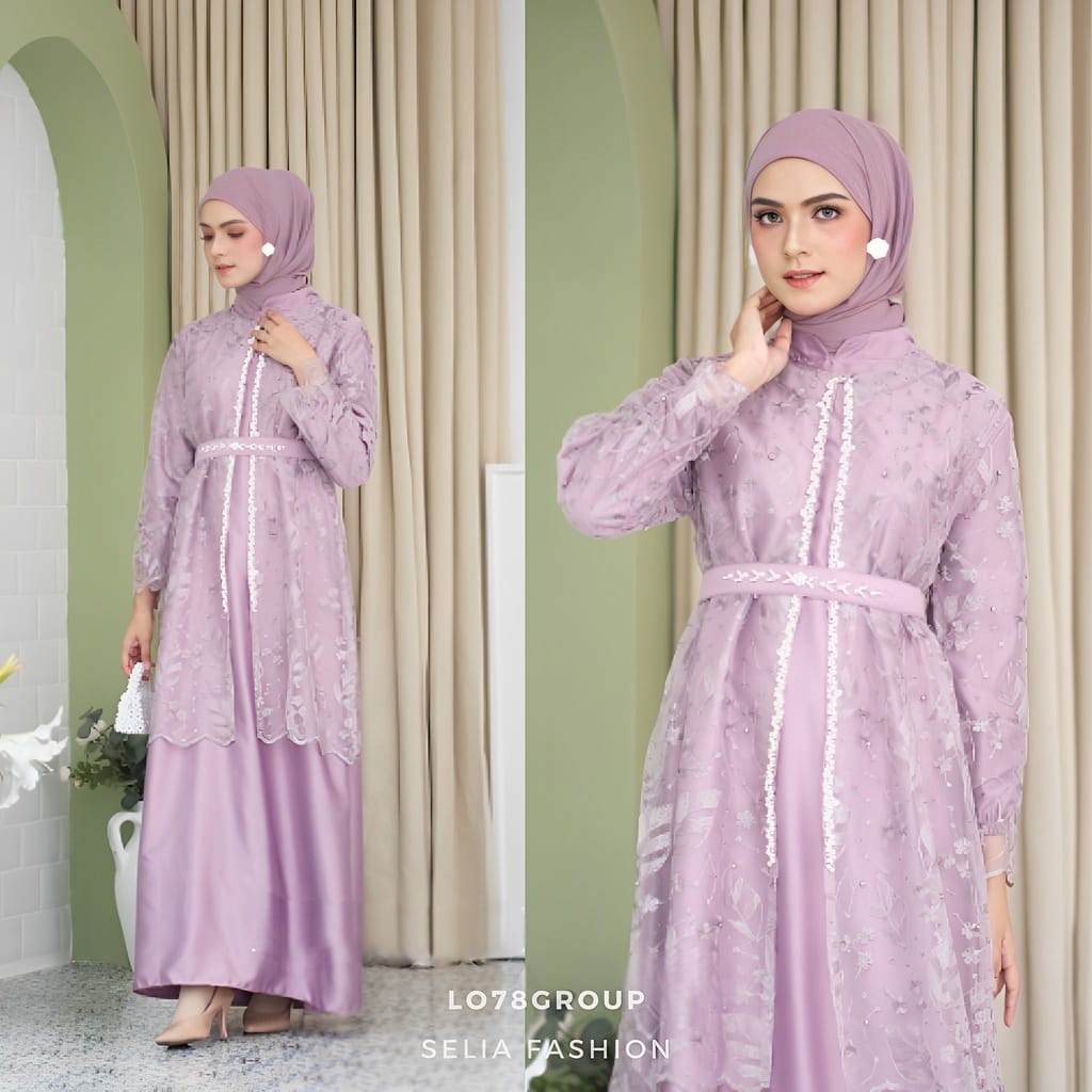 Sartika Dress Aulia 2 in 1 Brokat Premium Dress Brokat Kondangan Dress Tile Kondangan Wedding Dress Gamis Brukat Jumbo xxl Ld 120cm Gamis Brokat Jumbo Gamis 2 look in 1 Gamis Lebaran Gamis Remaja Muslimah Seragaman Pernikahan Outfit Bridesmaid