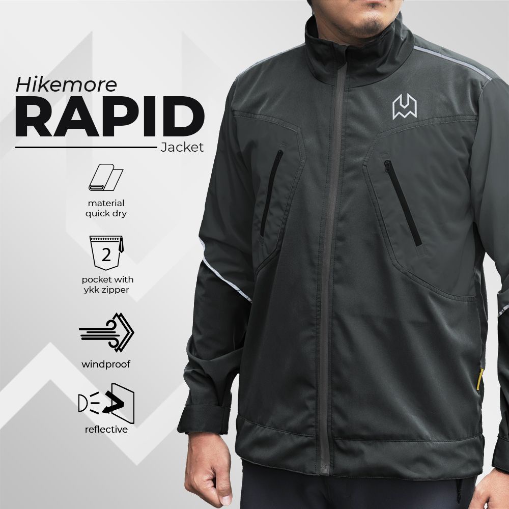 Hikemore Rapid Jaket Motor Pria Wanita Touring Outdoor Windbreaker Original