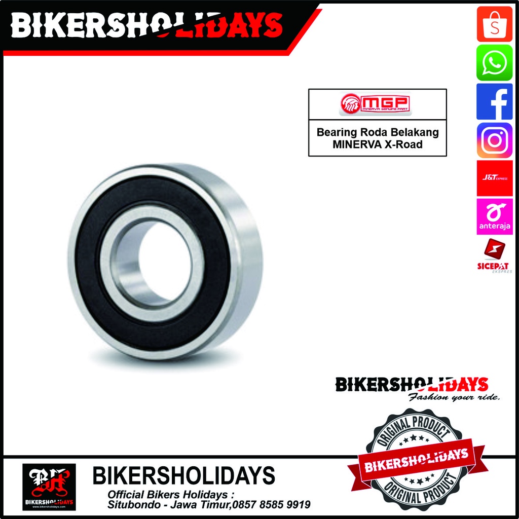 bearing roda belakang minerva x-road / laher klaker roda belakang minerva x-road