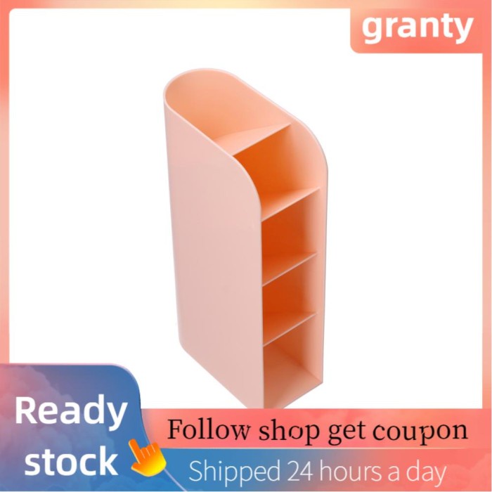 

Terlaris Granty Kotak Organizer Vertikal 4 Sekat Warna Pink Untuk Meja Belajar