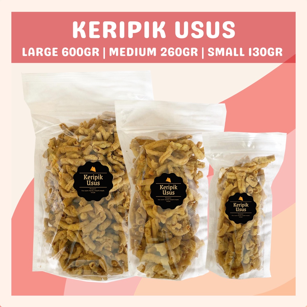 [DELISH SNACKS] Keripik Usus (L) 600gr / Snack Cemilan / Camilan Asin Gurih