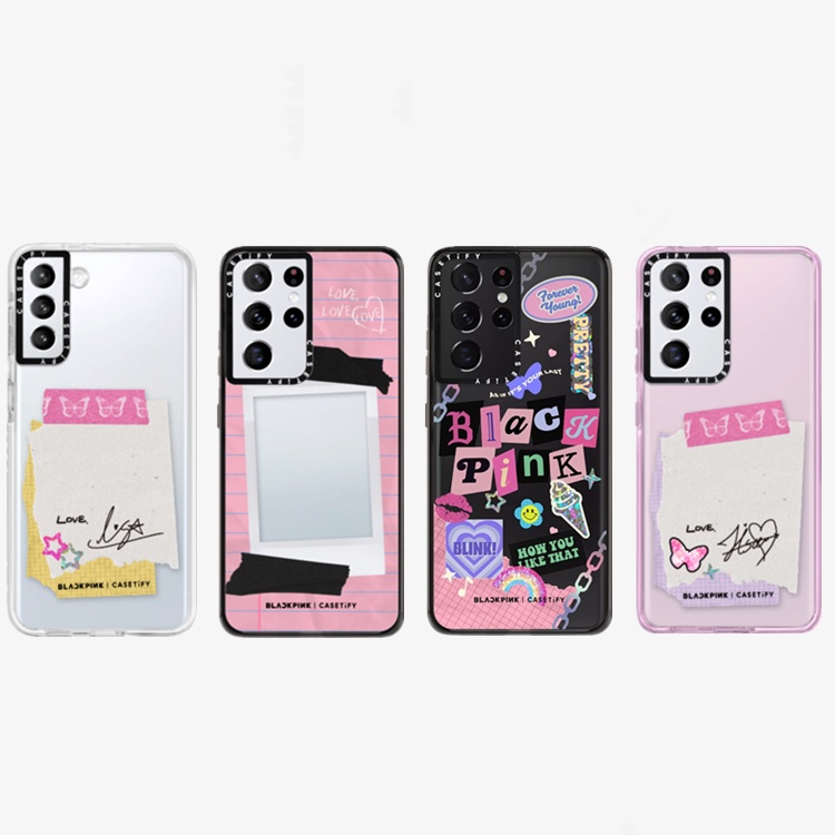 ◄Original BLACKPINK Casetify Diary Stickers Casing For Samsung Galaxy S23 S21 S22 Plus Ultra Soft Ca