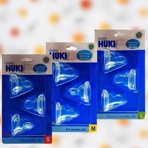 ✅MZ✅ Nipple HUKI Gepeng isi 3 | Nipple HUKI Gepeng | Nipple HUKI Orthodontic | Dot HUKI Orthodontic 