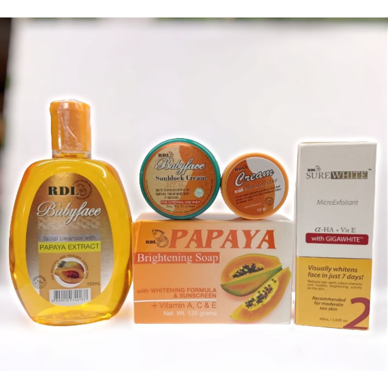 Paket cream glowing rdl 5in1 complete