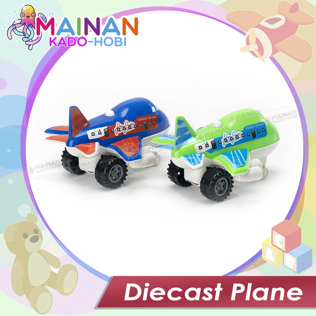 KADO MAINAN ANAK MINIATUR DIECAST KENDARAAN AIR BUS PESAWAT TERBANG