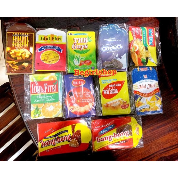 

Amplop Lebaran Unik Motif Snack(Isi 10Pcs/1 Pack)- Part 4, Size Medium Best Seller
