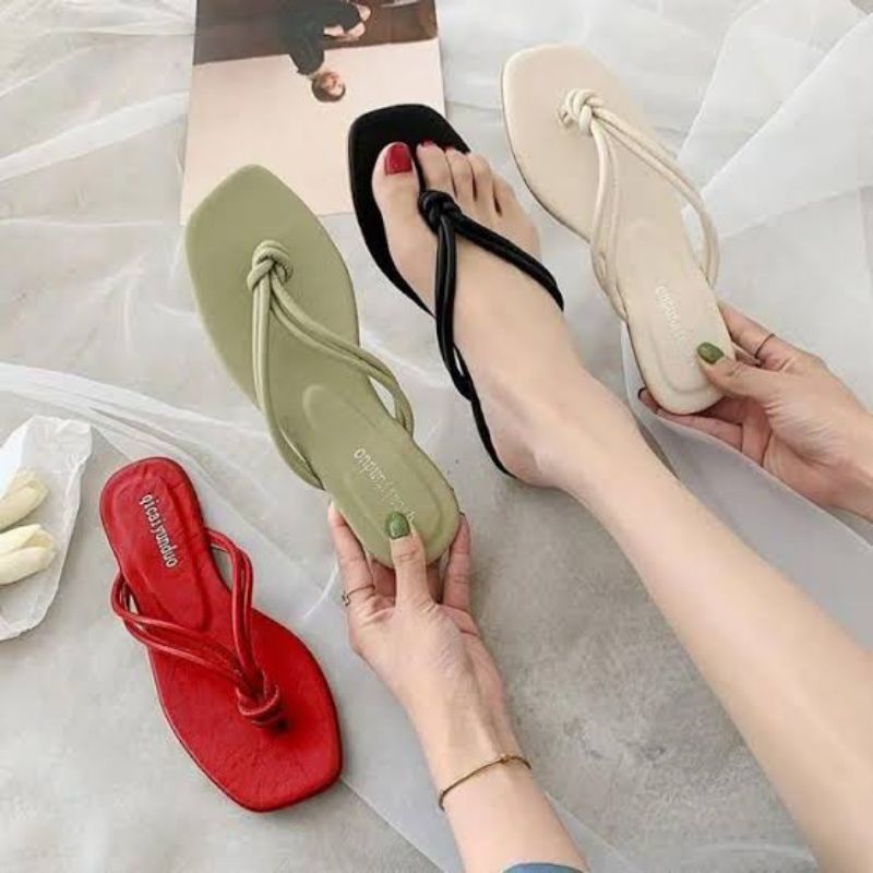 sendal tali teplek wanita / sendal teplek wanita mltif tali
