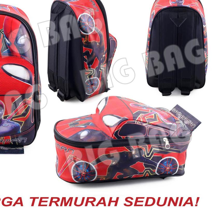 ✽ Tas Ransel Anak Laki Laki Karakter - SPIDERMAN - Bentuk Mobil - Tas Ransel Sekolah Anak TK Tas Mob