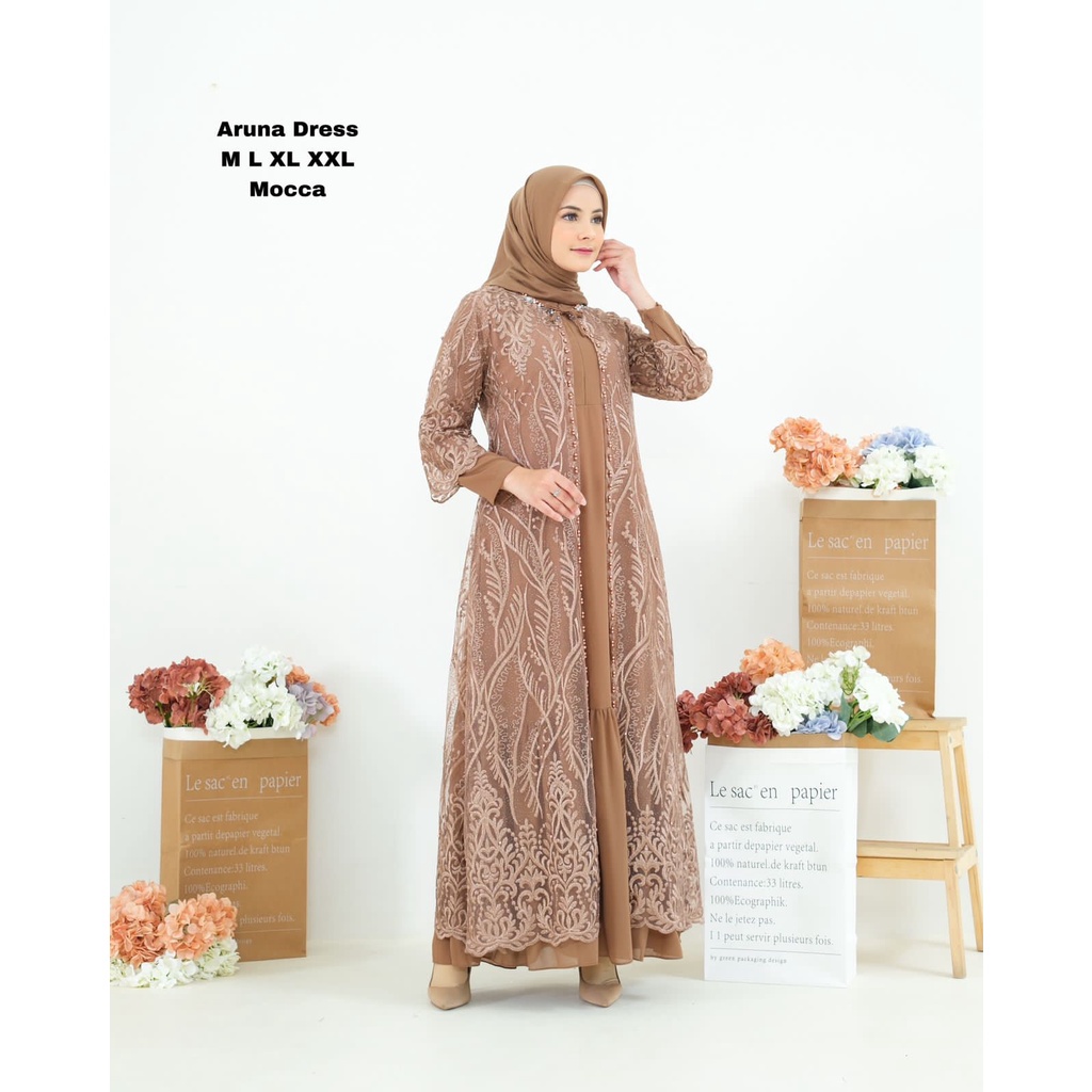 Gamis Rompi Regina || Dress Pesta Modern Terbaru || Gamis Wisuda Remaja Kekinian || Bisa Bayar di Tempat (COD) || Gamis Seragam Pesta ~ DVN STYLE