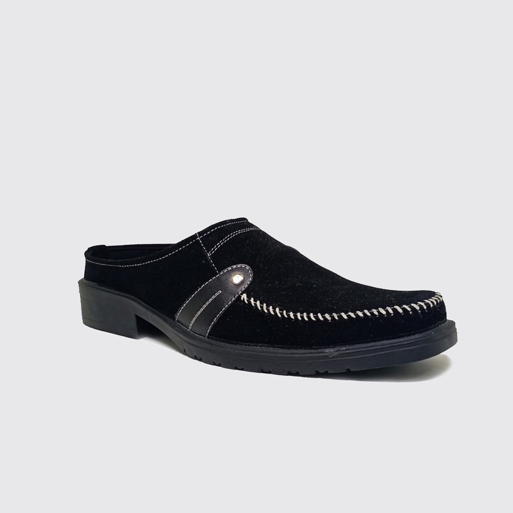 TONY WASHINGTONE | Sandal Pria Black Buck Big Size Slide Bustong Tony Ukuran Besar 43-47