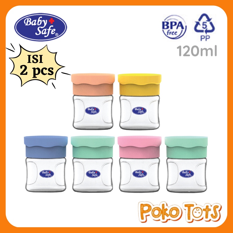 Baby Safe Food Container 120ml Isi 2pcs Tempat Wadah Susu Bubuk Bayi Baby Food Storage Container