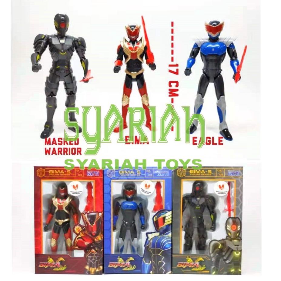 {SOS.26Fe23d} Action figure BIMA S EAGLE MASKED WARRIOR robot bima satria garuda MNC ada lampu badan