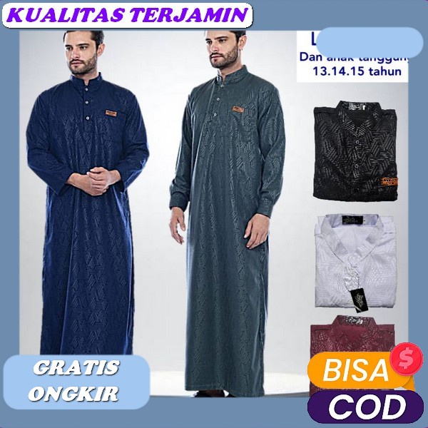 Jubah Polos Gamis Jubah Pria Premium Dewasa Berkualitas Bahan Adem Gamis Polos Pria Jumbo Premium Ga