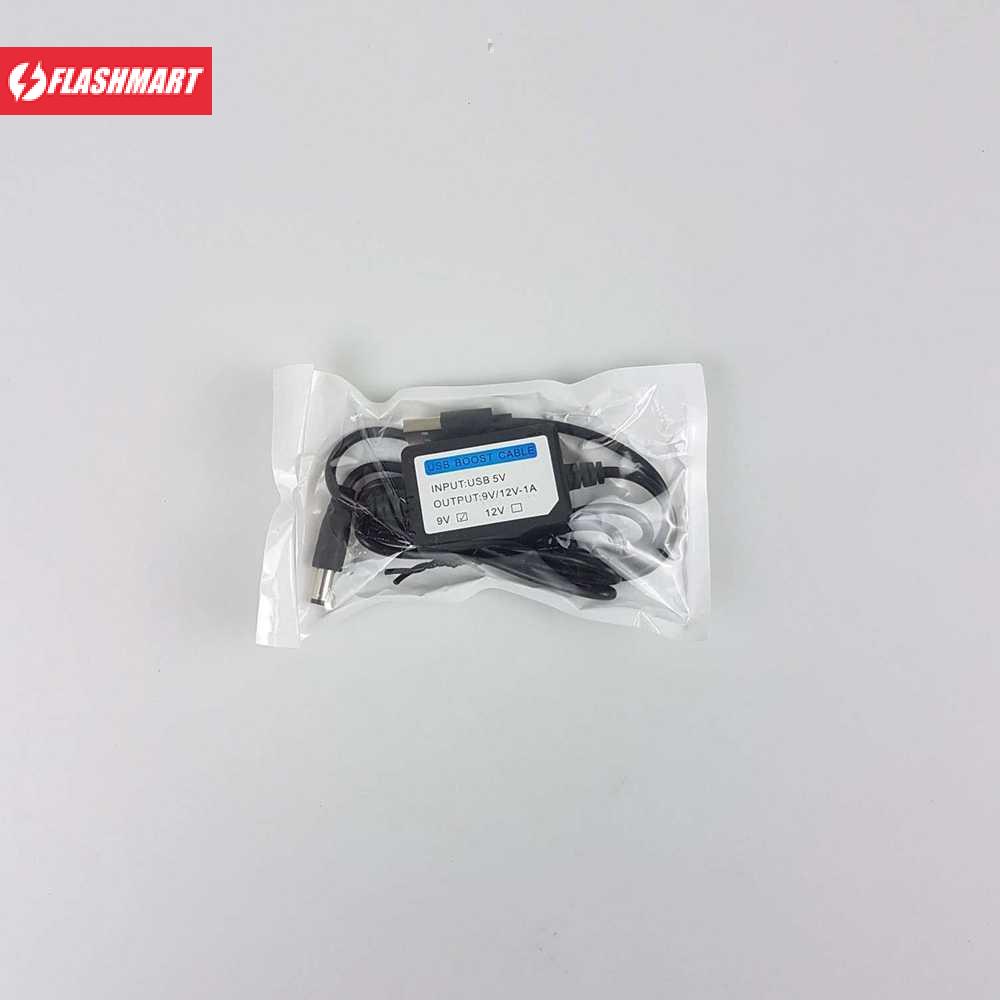 Flashmart WorldChips Kabel USB Power Boost Step Up 5V to 9V 1A 2.1x5.5mm - TQ5