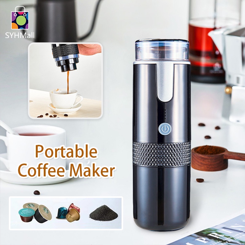 SYH Mall Electric Espresso Maker / mesin kopi / Mesin Pembuat Espresso Portable / Portable Elektrik Coffee Maker / Espresso Coffee Maker / PORTABLE Dengan Filter Coffee Maker / Elektrik Coffee Maker Set