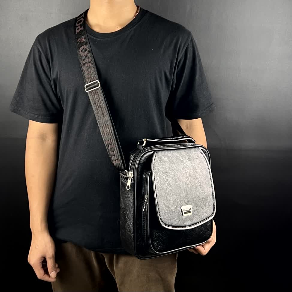 POLO AMSTAR - Tas Selempang Kulit PU 10&quot; Inchi Slingbag Tas pria tas Kantor