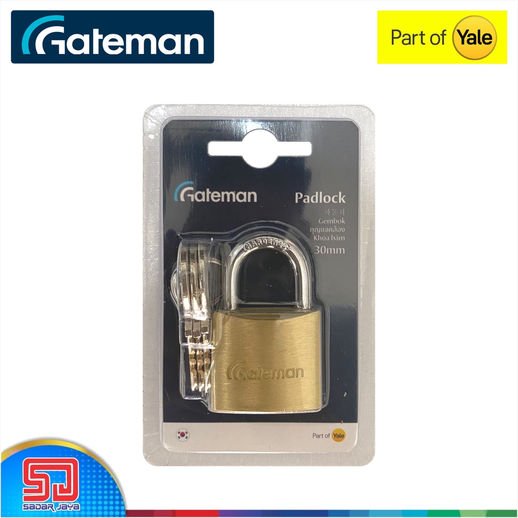 Gateman of Yale GMP 30 mm Gembok Kecil Laci Koper Kotak Amal Kuningan Padlock Brass Hardened