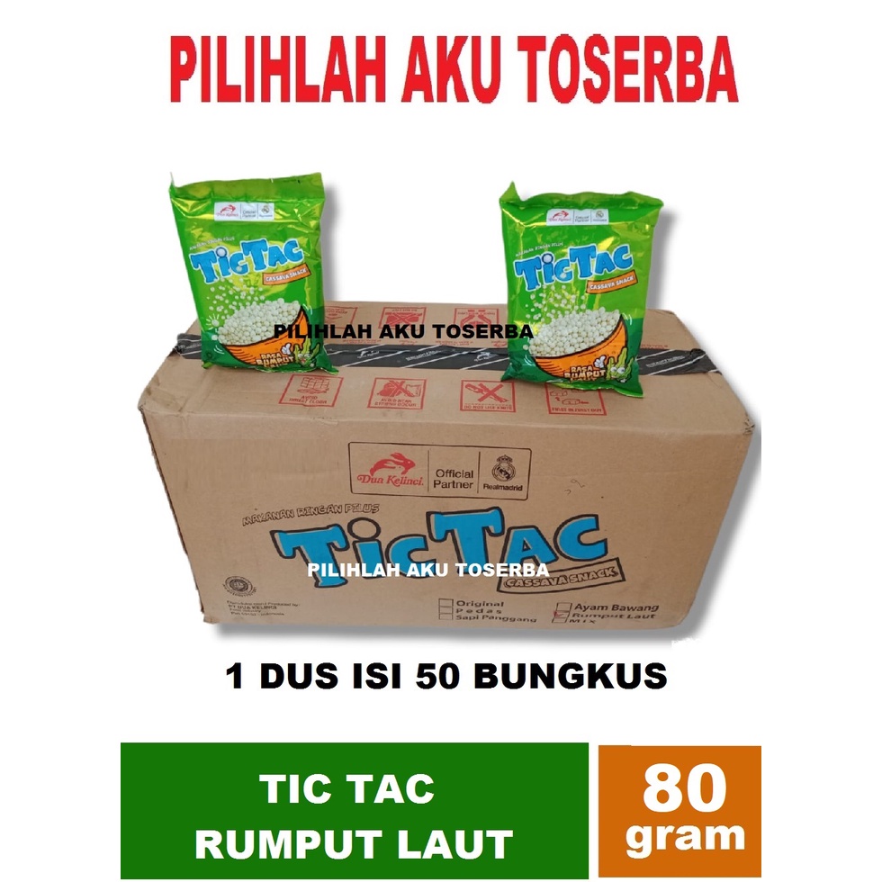 TIC TAC RUMPUT LAUT - ( HARGA 1 DUS ISI 50 BUNGKUS )