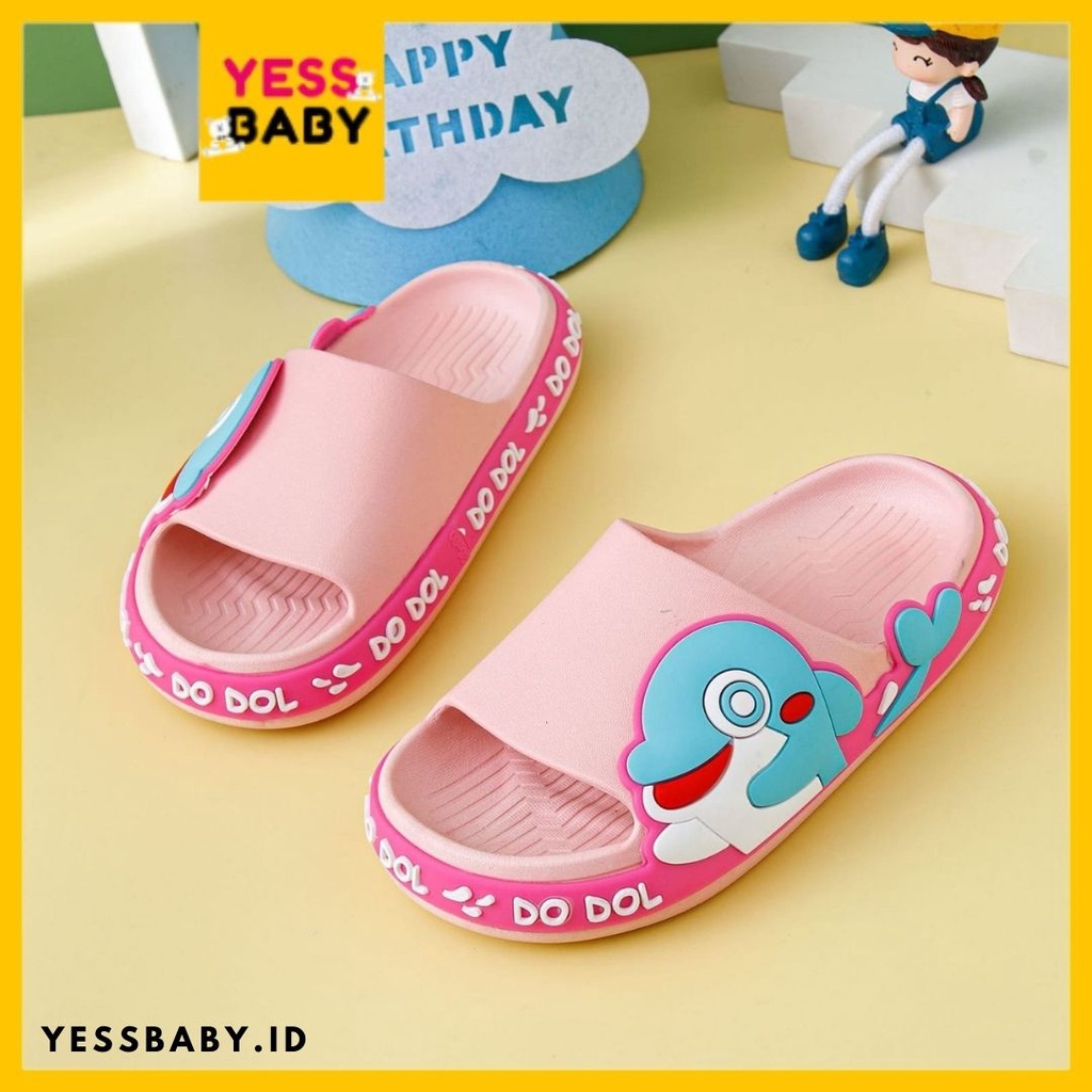 [COD] yessbaby DOLPHIN Sandal Anak Laki-laki Perempuan Import Bahan Lembut Termurah Kekinian Sendal Casual