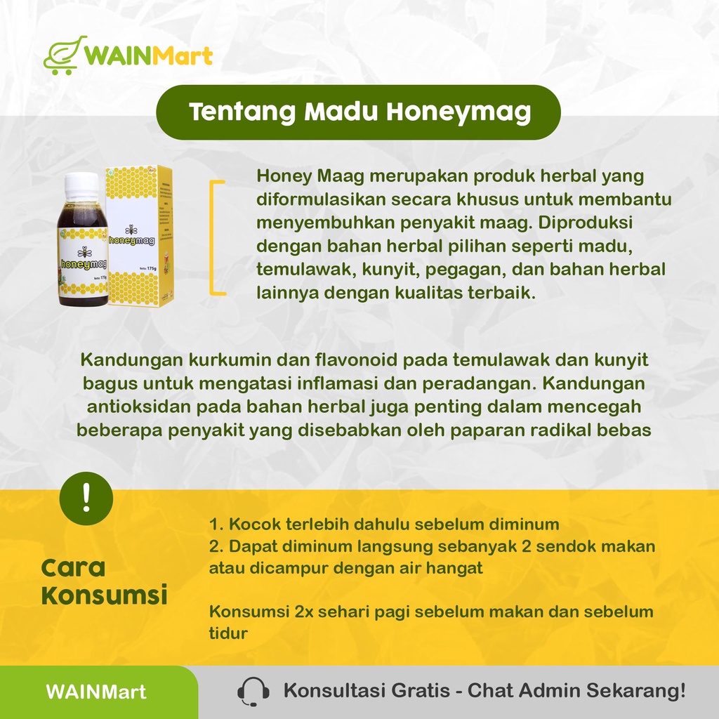 Madu Honey Mag Madu Maag Herbal untuk Atasi Nyeri Lambung Gerd dan Maag